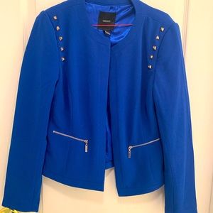 Royal blue and gold blazer forever 21 business